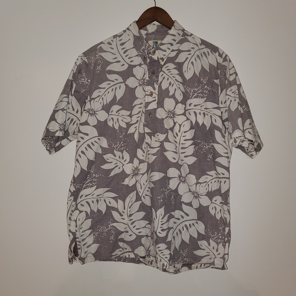 Kahala Hawaiian Island Half Button Down